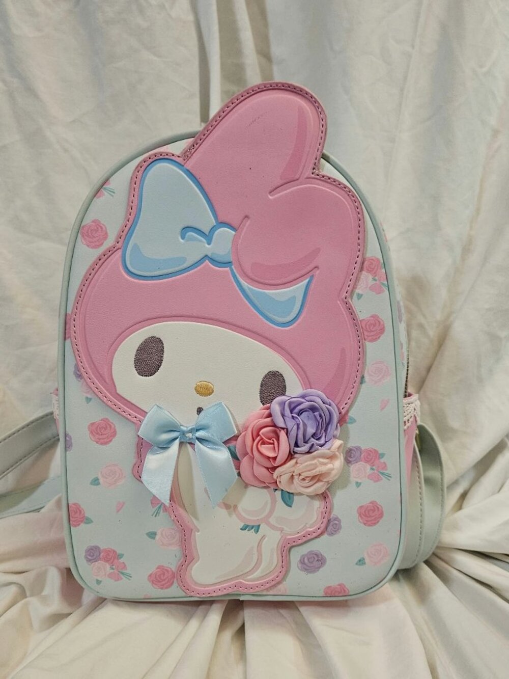Her Universe Sanrio My Melody Mini Backpack Pastel Floral Rose Lace Bag NWOT